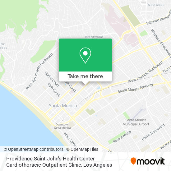 Mapa de Providence Saint John's Health Center Cardiothoracic Outpatient Clinic