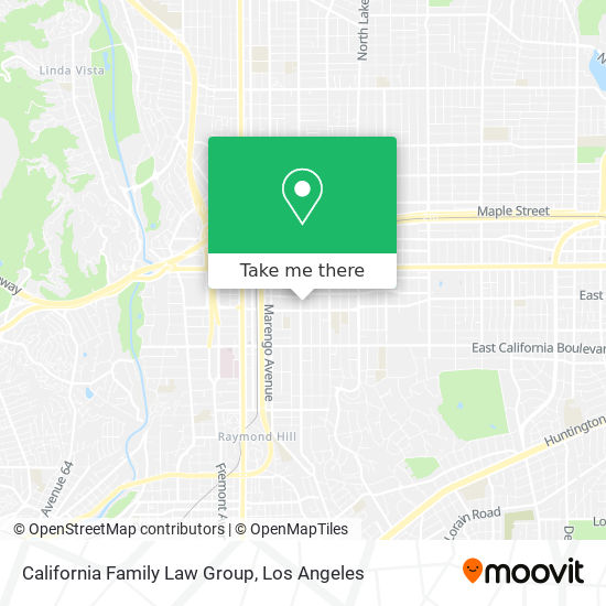 Mapa de California Family Law Group