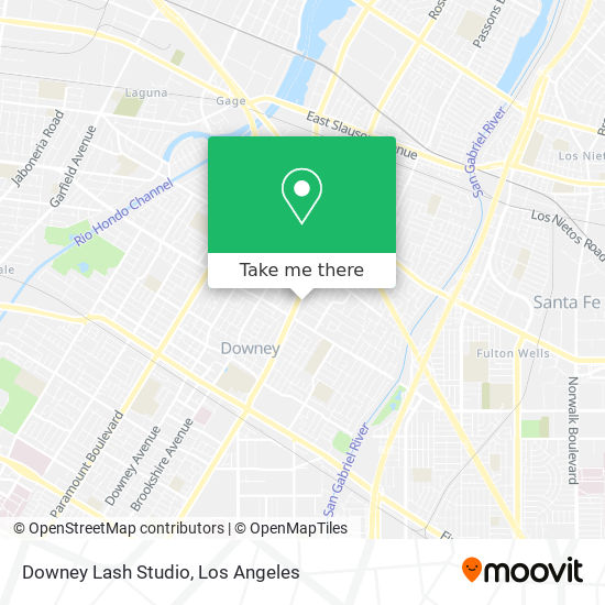Downey Lash Studio map