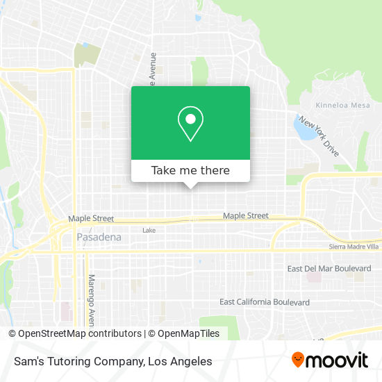 Mapa de Sam's Tutoring Company