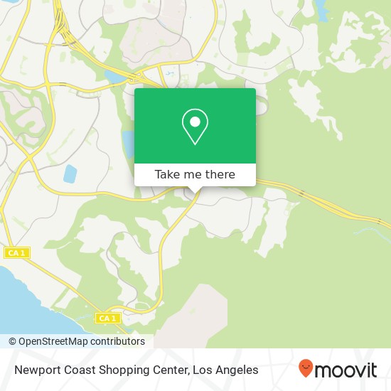 Newport Coast Shopping Center map