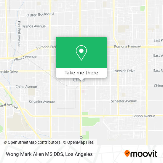 Wong Mark Allen MS DDS map