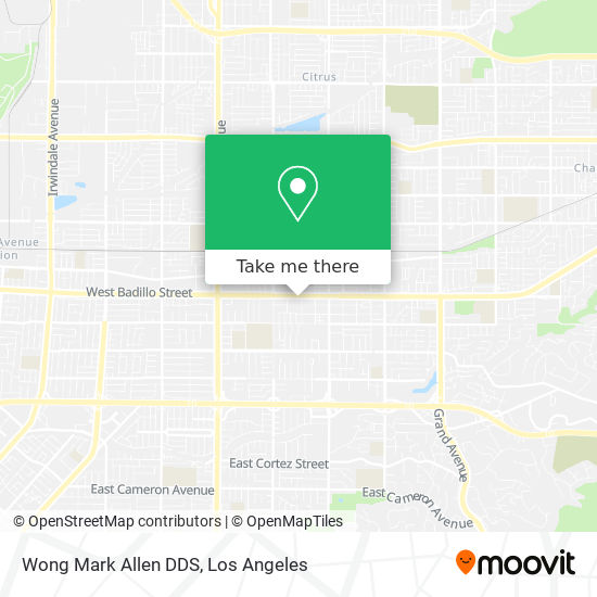 Wong Mark Allen DDS map