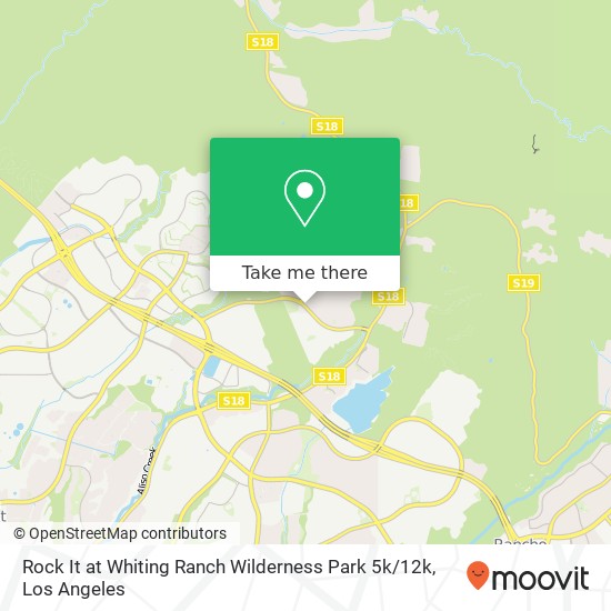 Mapa de Rock It at Whiting Ranch Wilderness Park 5k / 12k