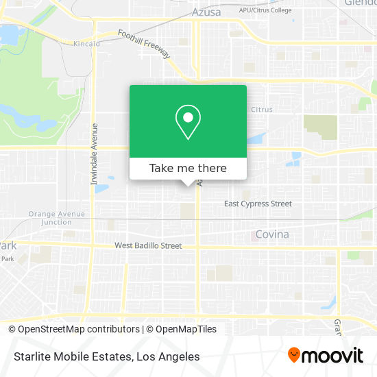 Starlite Mobile Estates map