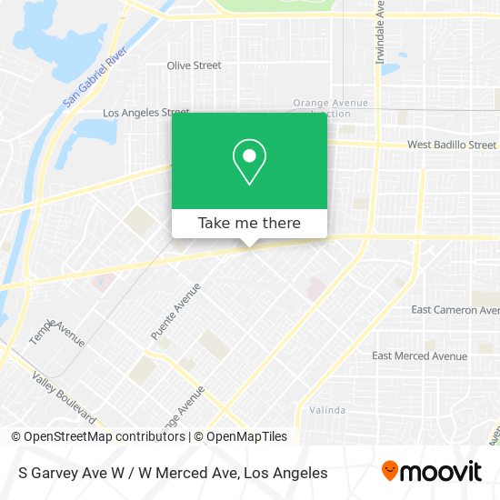 Mapa de S Garvey Ave W / W Merced Ave