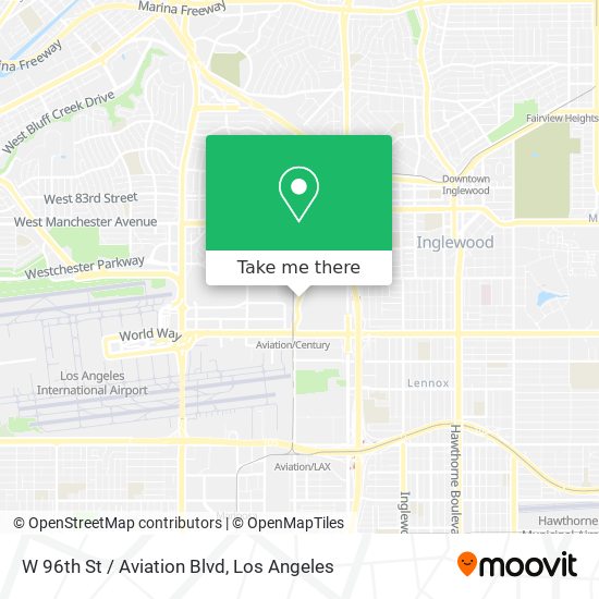 Mapa de W 96th St / Aviation Blvd