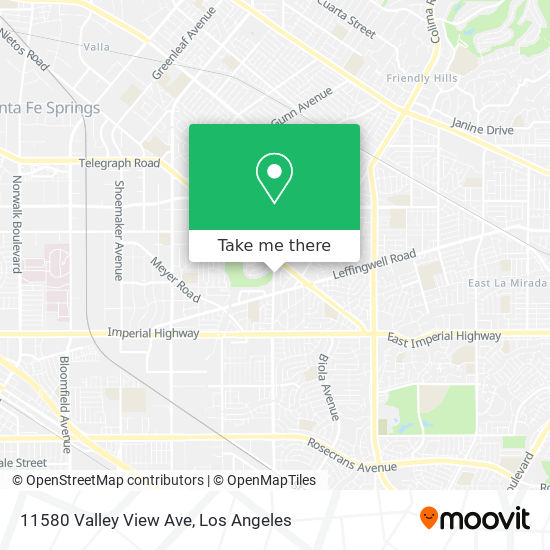 Mapa de 11580 Valley View Ave