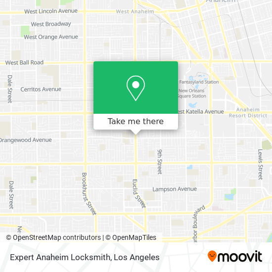 Expert Anaheim Locksmith map