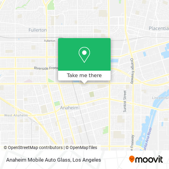 Mapa de Anaheim Mobile Auto Glass