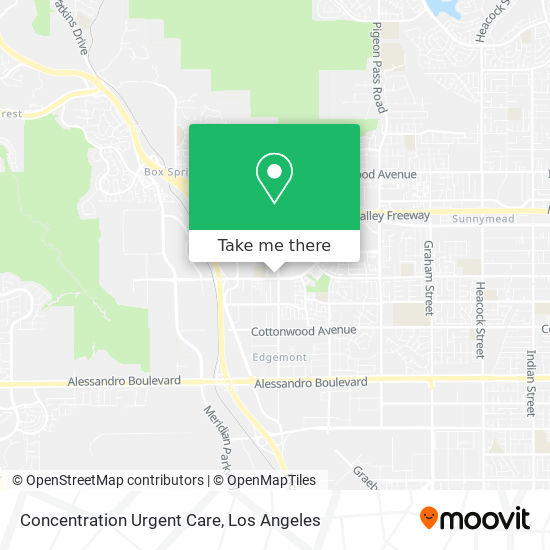 Concentration Urgent Care map