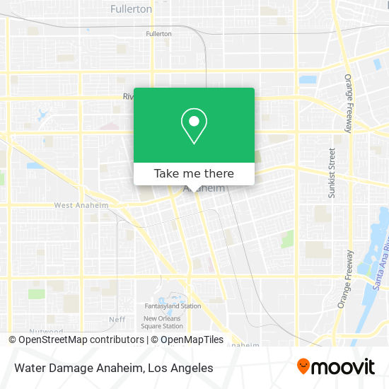 Water Damage Anaheim map