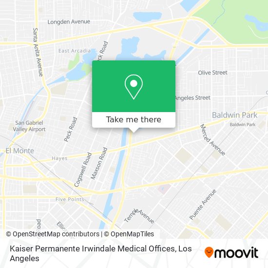 Mapa de Kaiser Permanente Irwindale Medical Offices