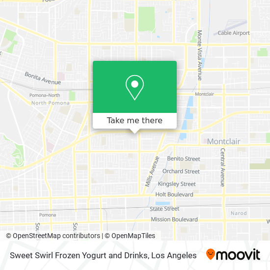 Mapa de Sweet Swirl Frozen Yogurt and Drinks