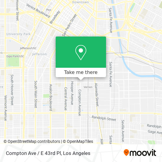 Compton Ave / E 43rd Pl map