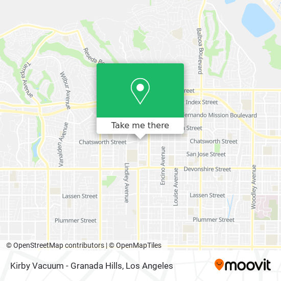 Mapa de Kirby Vacuum - Granada Hills