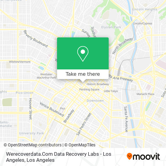 Werecoverdata.Com Data Recovery Labs - Los Angeles map
