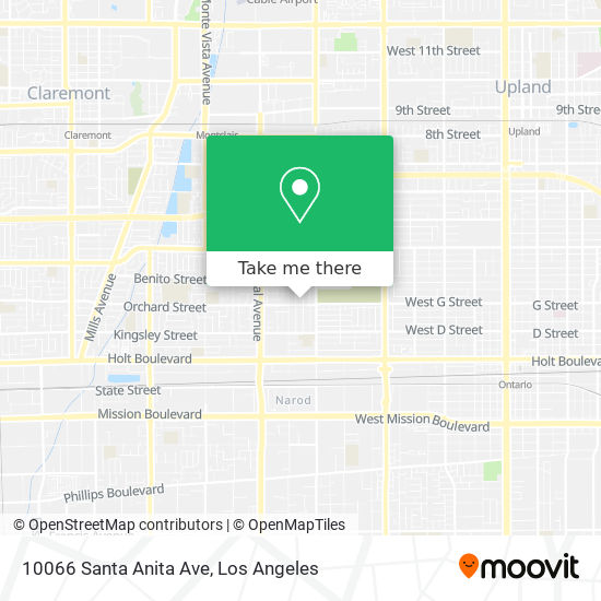 Mapa de 10066 Santa Anita Ave