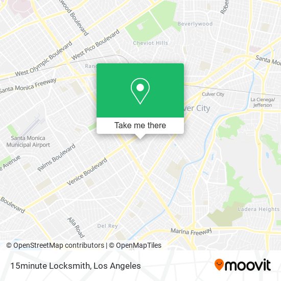 Mapa de 15minute Locksmith