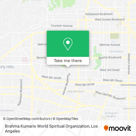 Mapa de Brahma Kumaris World Spiritual Organization