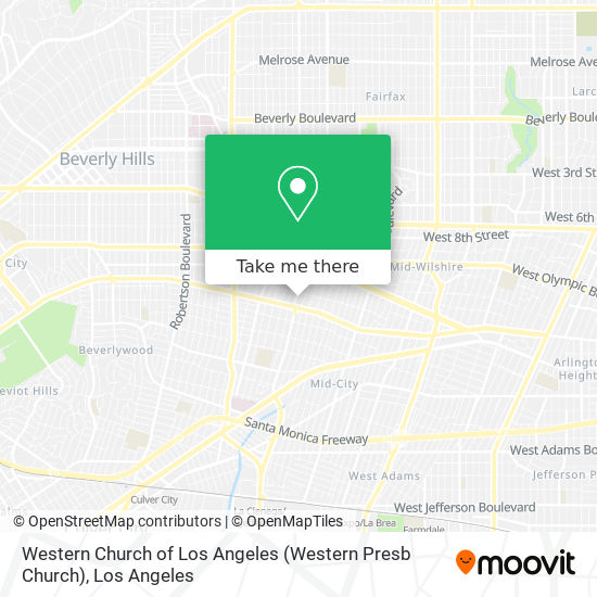 Western Church of Los Angeles (Western Presb Church) map