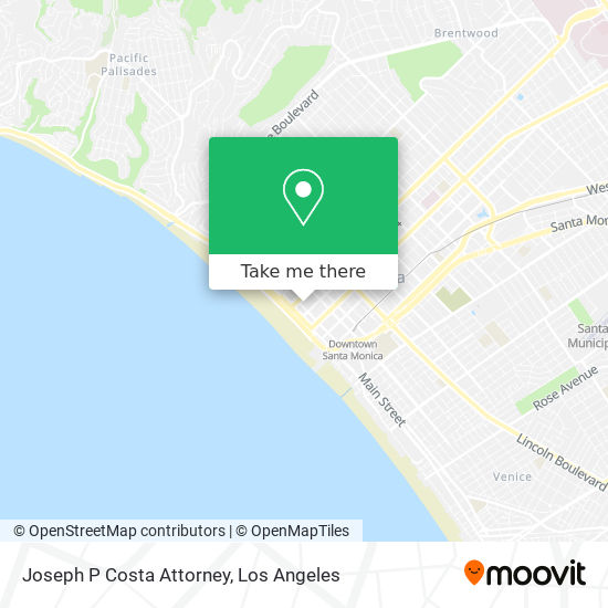 Joseph P Costa Attorney map