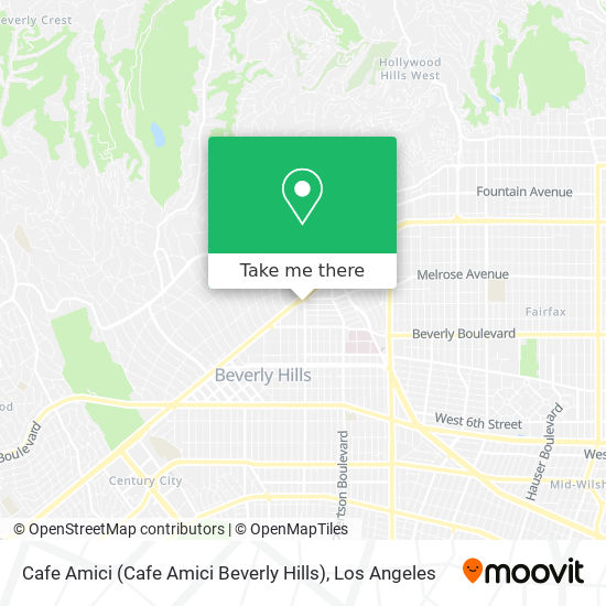 Mapa de Cafe Amici (Cafe Amici Beverly Hills)