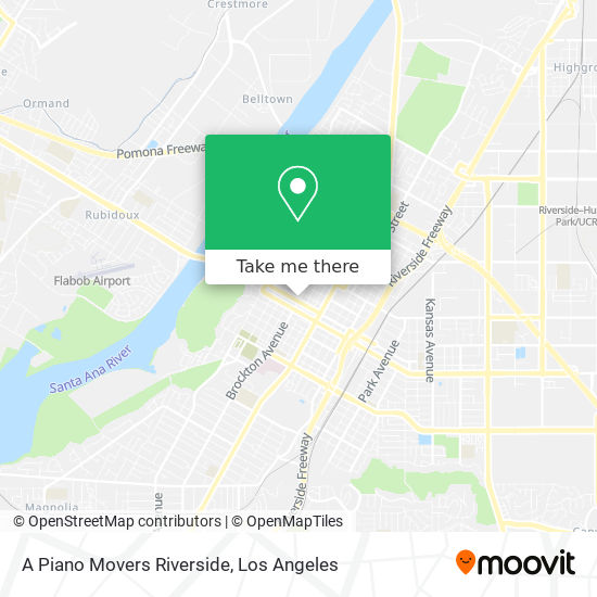 A Piano Movers Riverside map