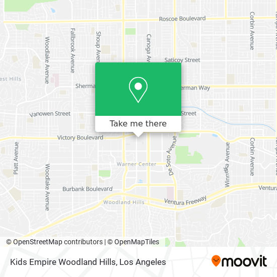 Kids Empire Woodland Hills map