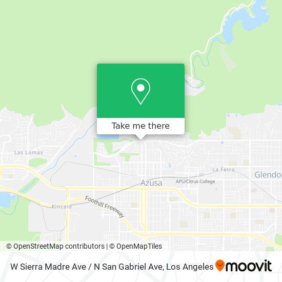 W Sierra Madre Ave / N San Gabriel Ave map