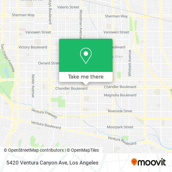 Mapa de 5420 Ventura Canyon Ave