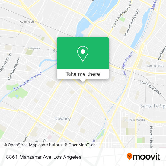 Mapa de 8861 Manzanar Ave