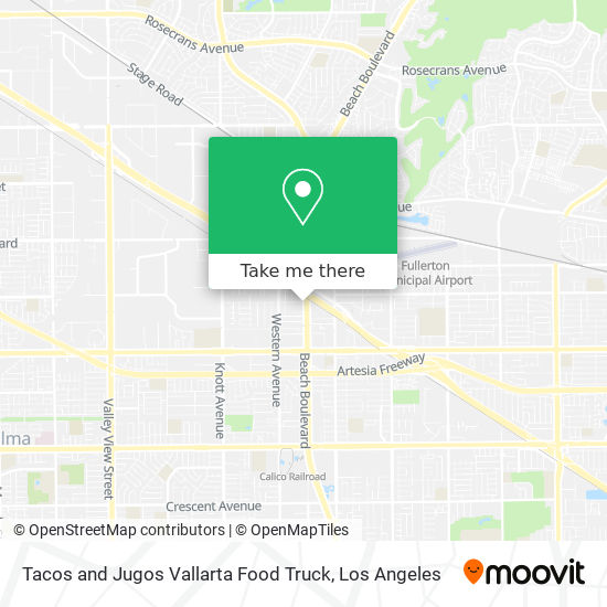 Tacos and Jugos Vallarta Food Truck map