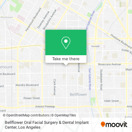 Mapa de Bellflower Oral Facial Surgery & Dental Implant Center