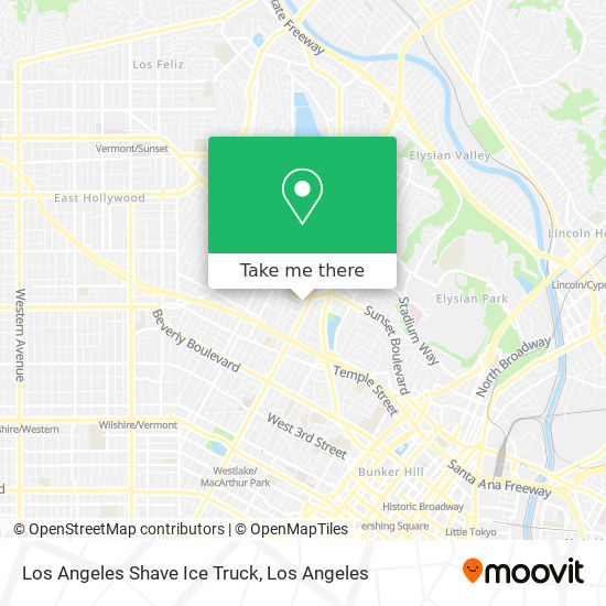 Mapa de Los Angeles Shave Ice Truck