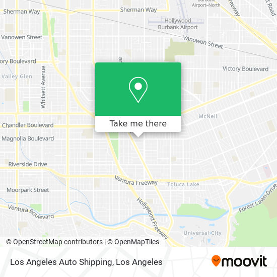 Mapa de Los Angeles Auto Shipping