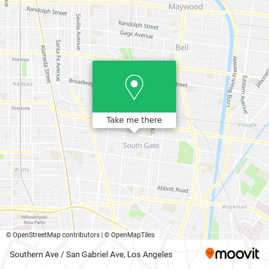 Mapa de Southern Ave / San Gabriel Ave