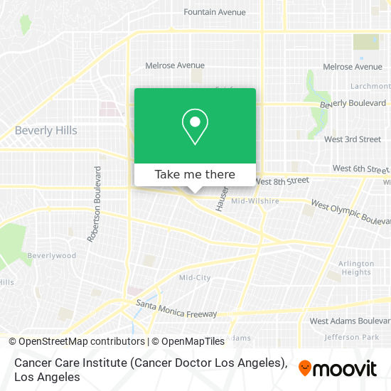 Mapa de Cancer Care Institute (Cancer Doctor Los Angeles)