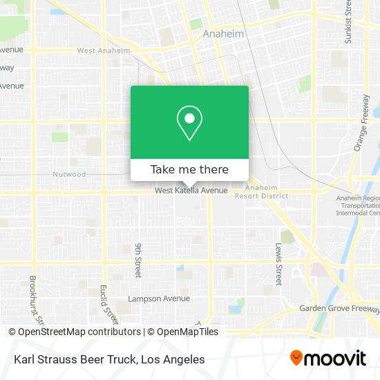 Mapa de Karl Strauss Beer Truck