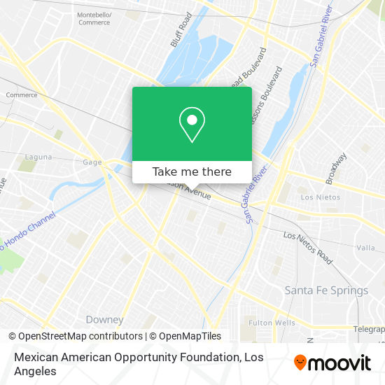 Mapa de Mexican American Opportunity Foundation