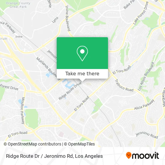 Ridge Route Dr / Jeronimo Rd map