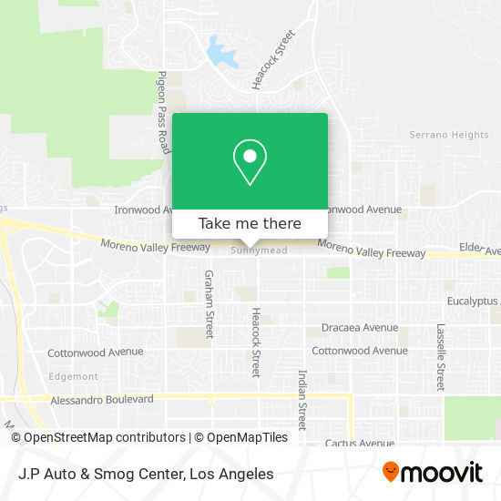 J.P Auto & Smog Center map