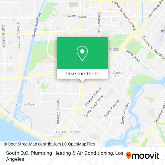South O.C. Plumbing Heating & Air Conditioning map
