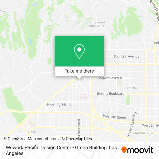 Mapa de Wework Pacific Design Center - Green Building