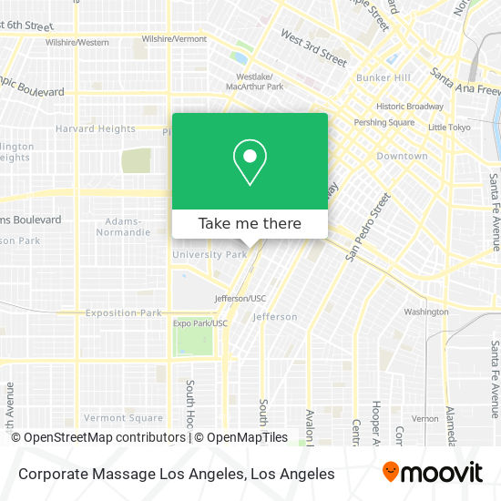 Corporate Massage Los Angeles map