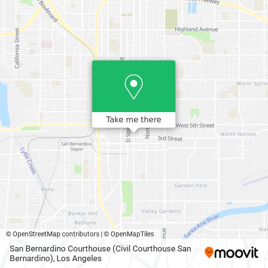 San Bernardino Courthouse map