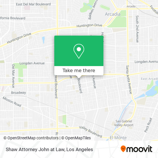 Shaw Attorney John at Law map