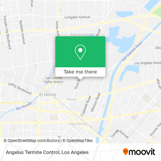 Angelus Termite Control map