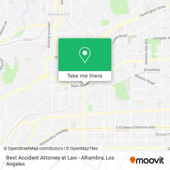 Best Accident Attorney at Law - Alhambra map