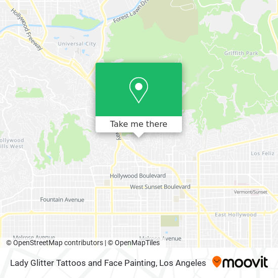 Lady Glitter Tattoos and Face Painting map